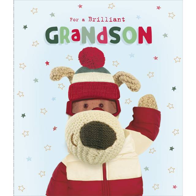 Boofle For a Brilliant Grandson Christmas Greeting Card Cute Xmas Cards