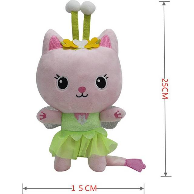 (flower fairy) Hot 25Cm Gabby Dollhouse Plush Toy Mercat Cartoon Stuffed Animals Mermaid