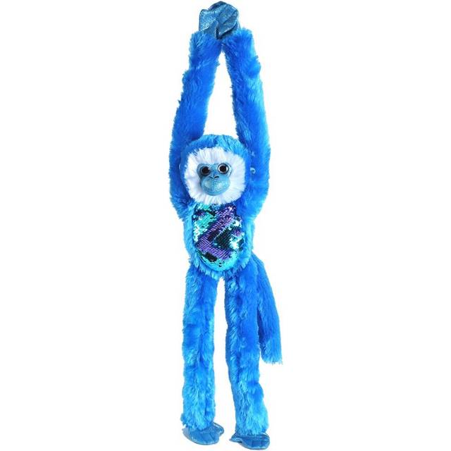 Wild Republic Sequin Monkey Plush  Stuffed Animal  Sensory Plush Toy  Gifts for Kids  Green  22 inches   Blue