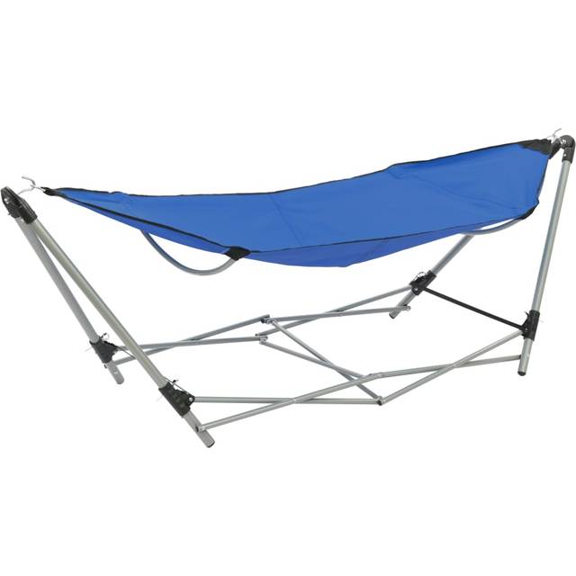 vidaXL Hammock with Foldable Stand Brown