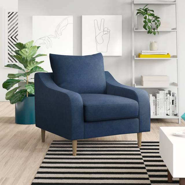 Pocono Armchair - Orinoco Blue (85cm H X 82cm W X 85cm D)