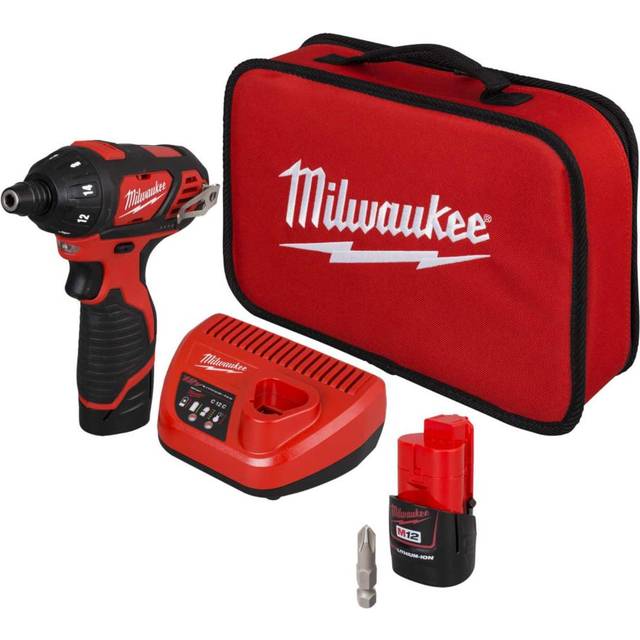 Milwaukee M12SET1D-152B 12v Cordless Screwdriver M12BSD-0 Sub Compact