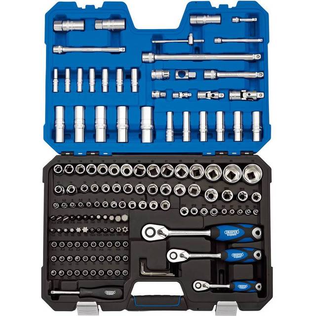 Draper Expert 1/4", 3/8" & 1/2" Square Drive Metric Socket and Socket Bit Set 149 Piece