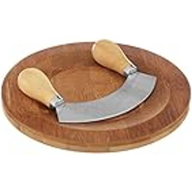 Premier Housewares Chopping Board with Mezzaluna Herb Chopper