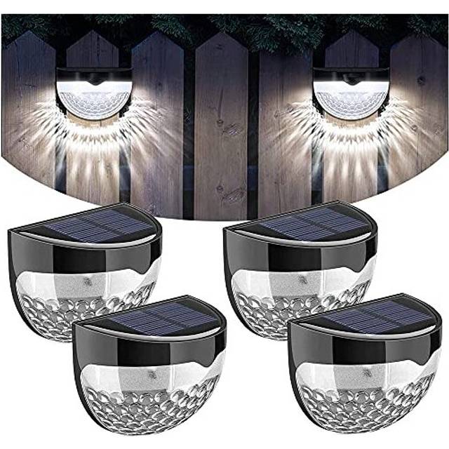 Solar Fence Lights,Garden Lights Outdoor,Decorative Lights LED Wall Lights Waterproof Solar Powered Outdoor Lights for Wall, Garden,Patio, F