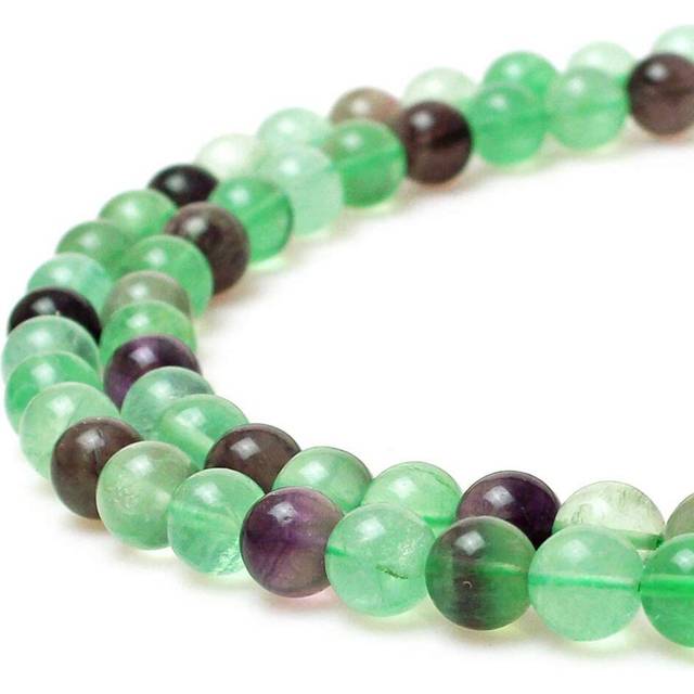 JARTC Natural Colored Fluorite Round Loose Beads for Jewelry Making DIY Bracelet Necklace (10mm)