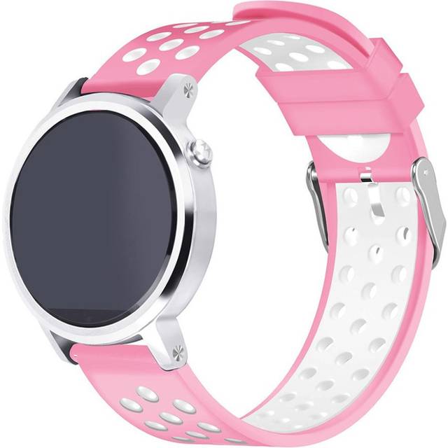 Huami Amazfit Stratos 2 klockarmband silikon rostfri stål vattentät mjuk - Rosa och vit