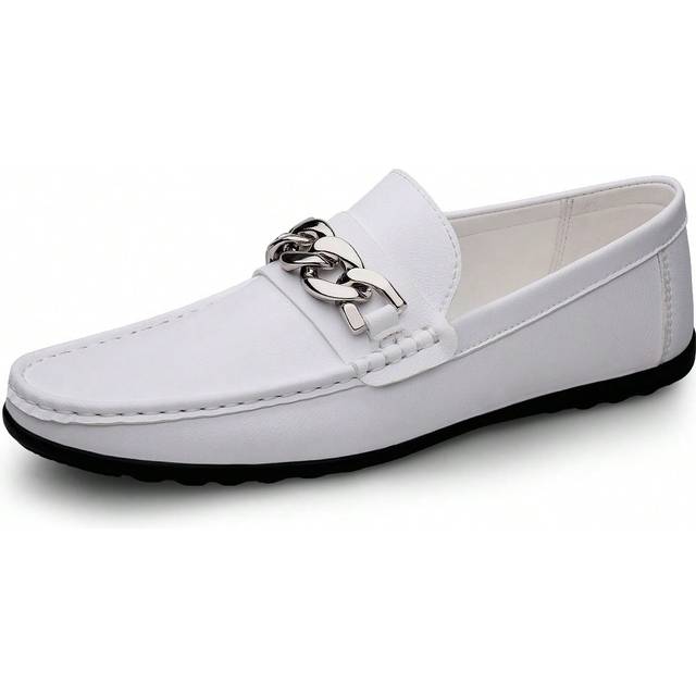 SHEIN Men&#39;s Casual Loafers With Chain Decor And Slip-On Design For Driving