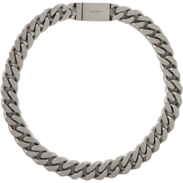 SAINT LAURENT - Silver-Tone Chain Necklace - Men - Silver - M