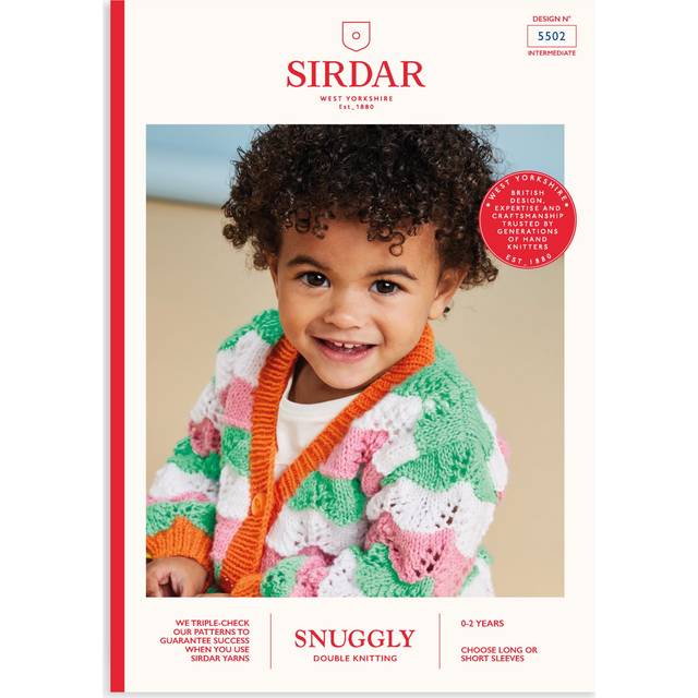 Sirdar Snuggly DK Baby Catching Waves Cardigan Knitting Pattern, 5502