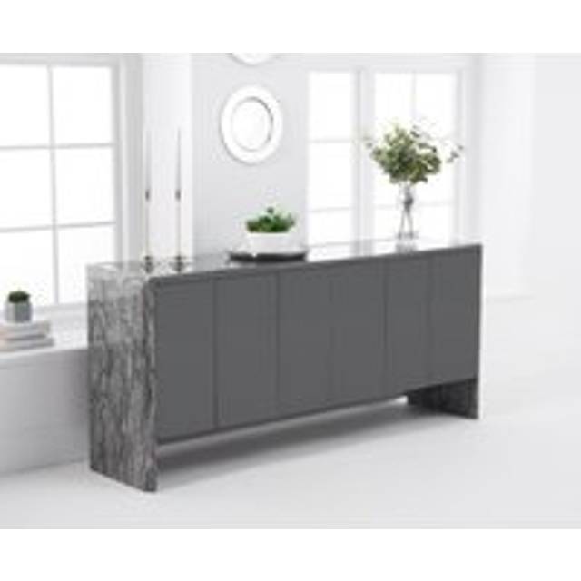 Salerno 180cm Grey Marble Sideboard