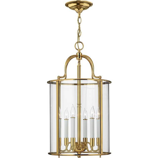 Barwood 6-Light Lantern Pendant - Polished Brass (63.7cm H X 35.4cm W X 35.6cm D)