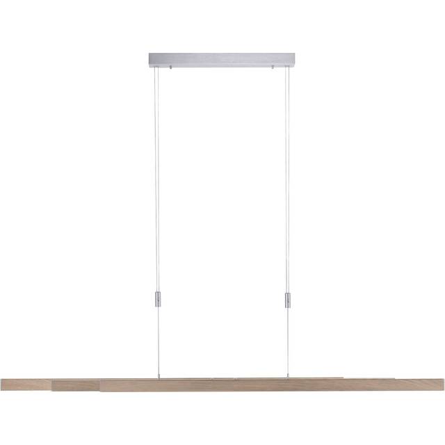 Hedgevale 3 - Light Kitchen Island Linear LED Pendant - Wood