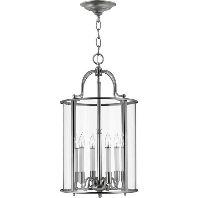 Barwood 6-Light Lantern Pendant - Pewter (63.7cm H X 35.4cm W X 35.6cm D)