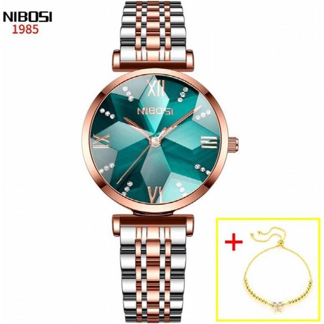 Nibosi Watch Women Quartz Waterproof Top Ladies Watch Quartz Watches Relogio Feminino - Multicoloured