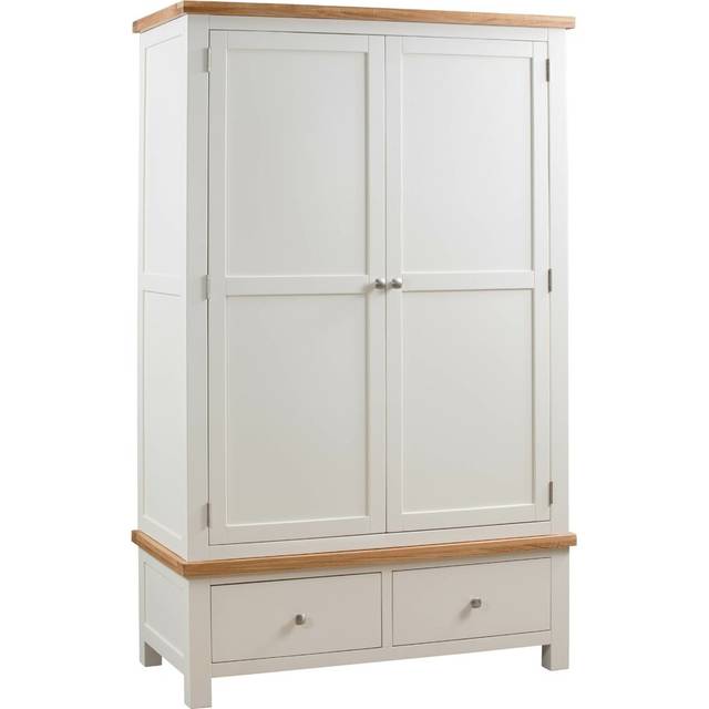 Oxford 2 Door Wardrobe - Brown (191cm H X 119cm W X 57cm D)