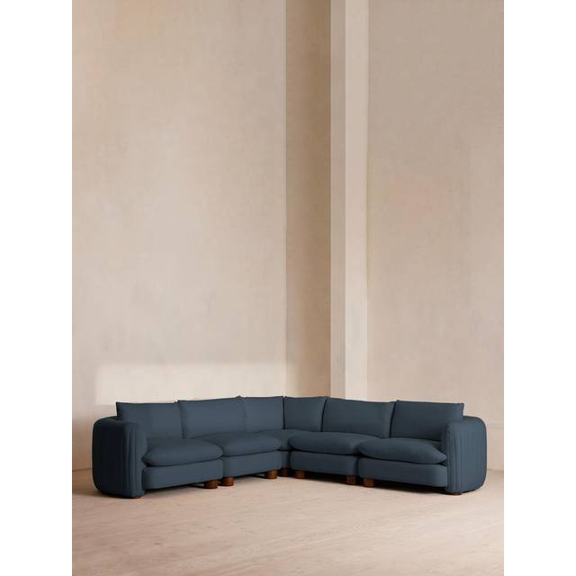 Vivienne Modular Corner Sofa, Linen, Prussian Blue