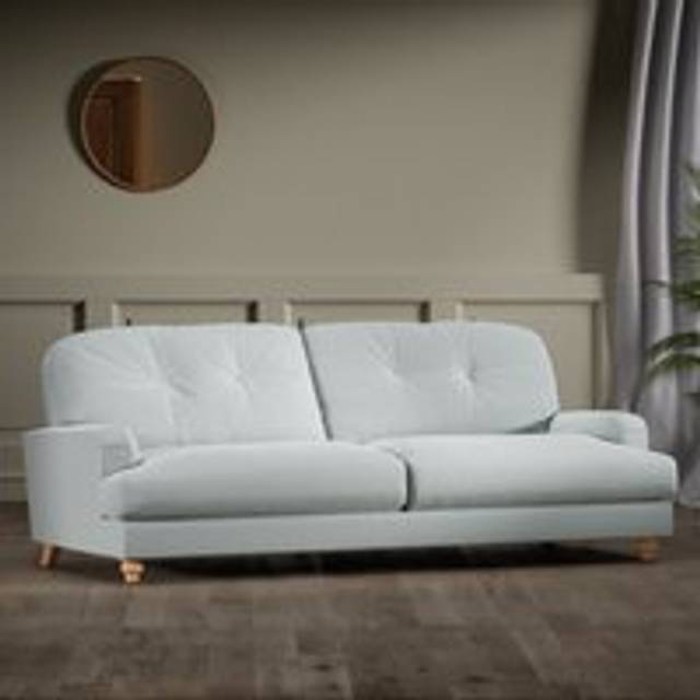 Martha Vintage Velvet 4 Seater Sofa - Vintage Velvet Soft Blue