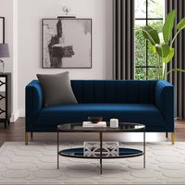 Bellamy Luxe Velvet 2 Seater Sofa - Luxe Velvet Luxe Navy