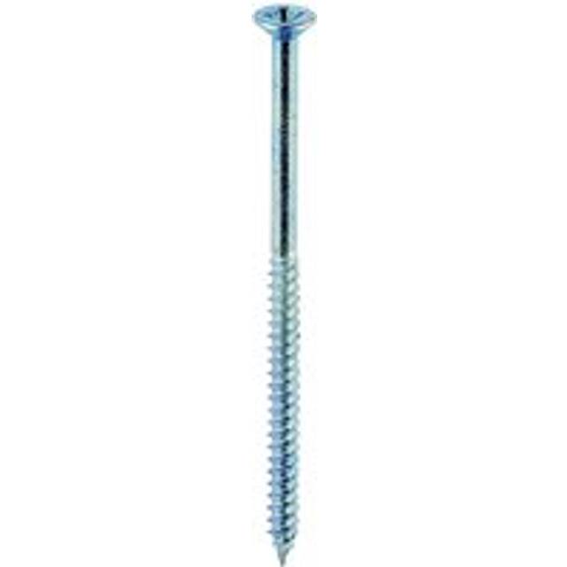 Select Hardware Cross Recessed Countersunk Woodscrews Steel Hardened Twin Thread Bright Zinc Plated 4"X No.10 (6 Pack)
