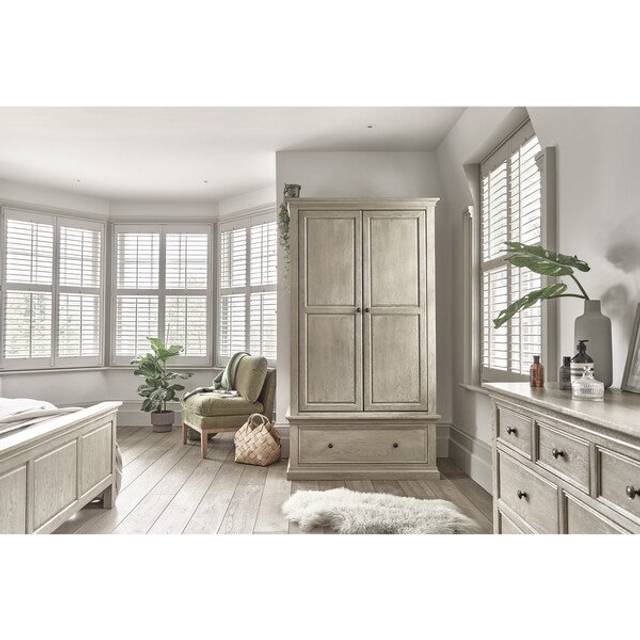 Weathered Oak Wardrobes - Double Wardrobe - Burleigh Range - Oak Furnitureland