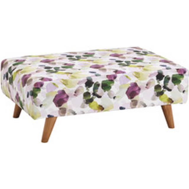 Purple Fabric Sofas - Footstool - Evie Range - Oak Furnitureland