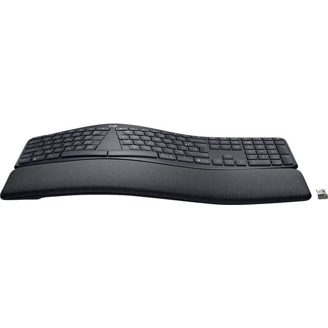 Logitech ERGO K860 – trådlöst, ergonomiskt tangentbord för företag in Grafitgrå, Français (Azerty)