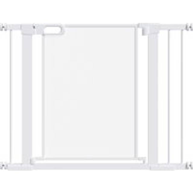 PawHut Pressure Fit Safety Gate for Doorways and Staircases, Dog Gate w/ Auto Closing Door, Pet Barrier for Hallways w/ Double Locking - White