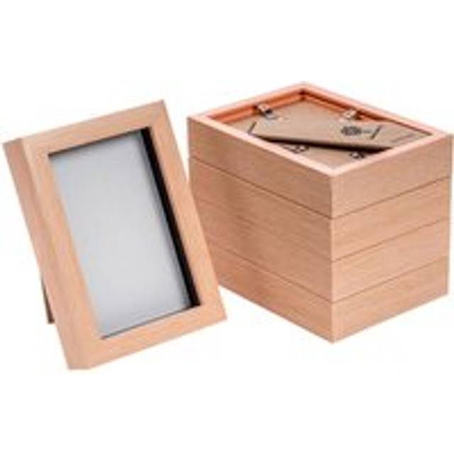 Nicola Spring - 3D Box Photo Frames - Beige (17.5cm H x 12.5cm W x 3.5cm D)