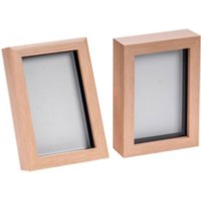 Nicola Spring - 3D Box Photo Frames - Beige (17.5cm H x 12.5cm W x 3.5cm D)
