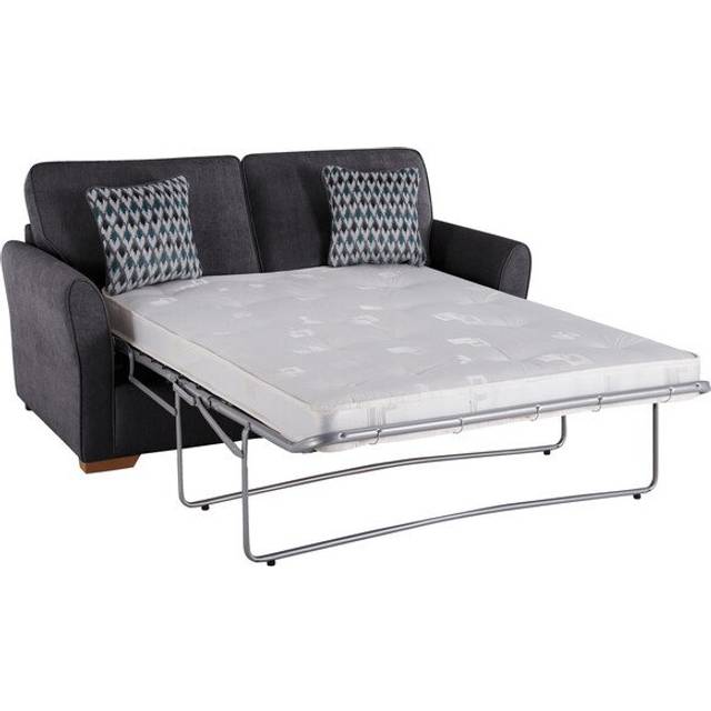 Orkney Graphite Fabric Sofas - 3 Seater Deluxe Sofa Bed - Jasmine Range - Oak Furnitureland