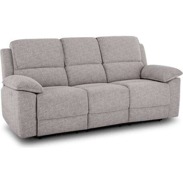 Andaz Silver Fabric Sofas - 3 Seater Electric Recliner Sofa - Goodwood Range - Oak Furnitureland