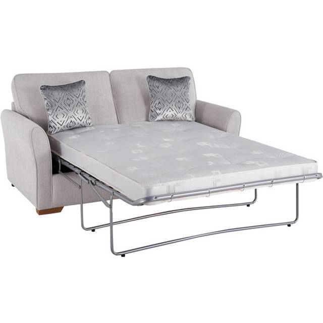 Campo Silver Fabric Sofas - 3 Seater Deluxe Sofa Bed - Jasmine Range - Oak Furnitureland