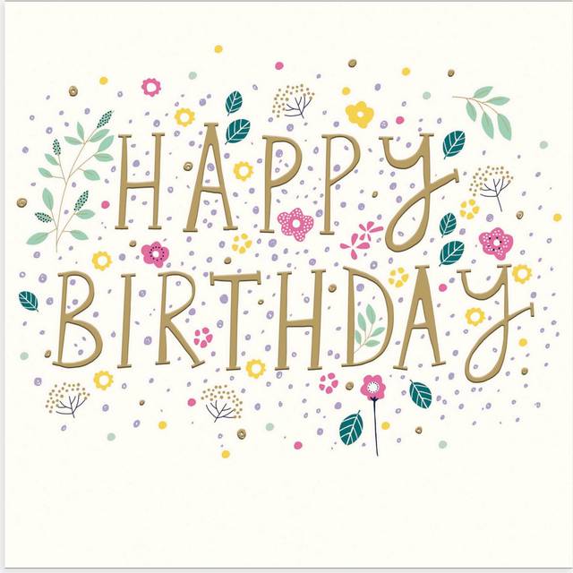 Woodmansterne Flowers Happy Birthday Card