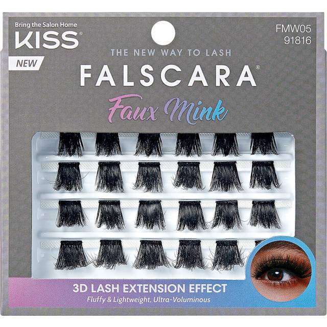 KISS Falscara Multipack  False Eyelashes  Lash Clusters  Faux Mink Wisps  12mm14mm16mm  Includes 24 Wisps  Contact Lens Frien