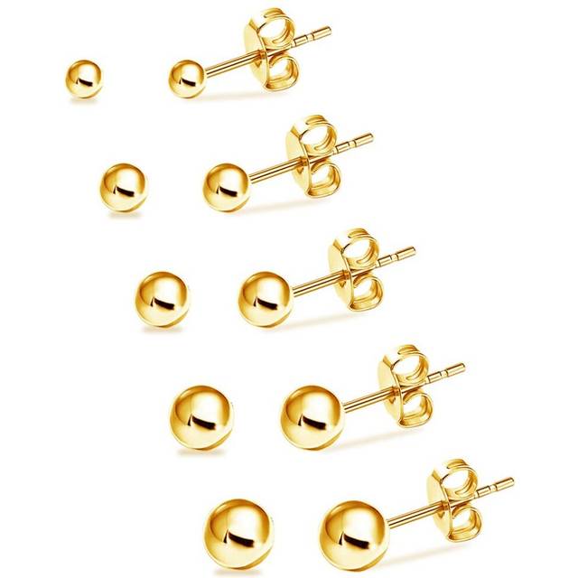 UHIBROS Hypoallergenic Studs Earrings 316L Surgical Stainless Steel Ea
