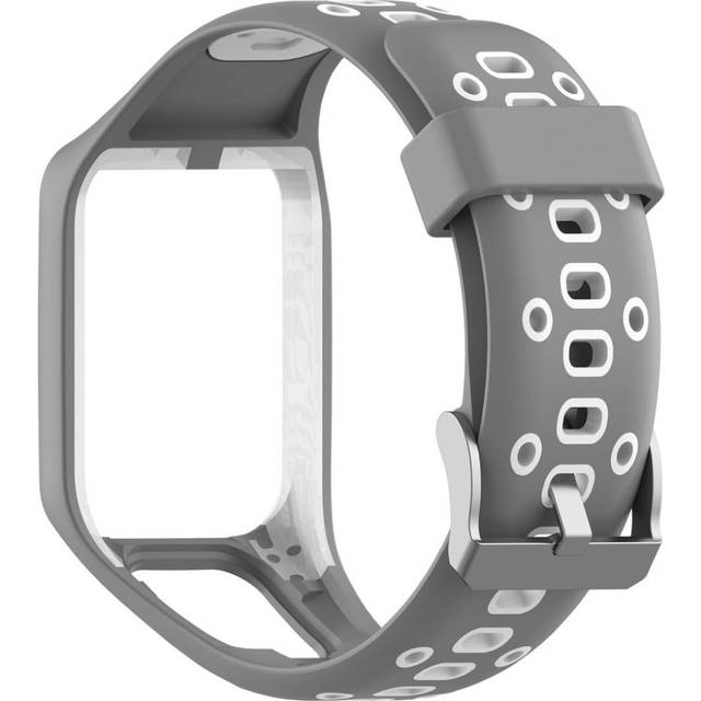 TomTom Runner 2 / 3 dubbelfärgat klockarmband i silikon - Grå / Vit