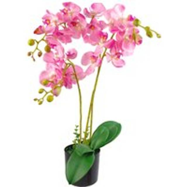 60cm Artificial Luxury Orchid -Triple Stem - Pink Realistic Plant