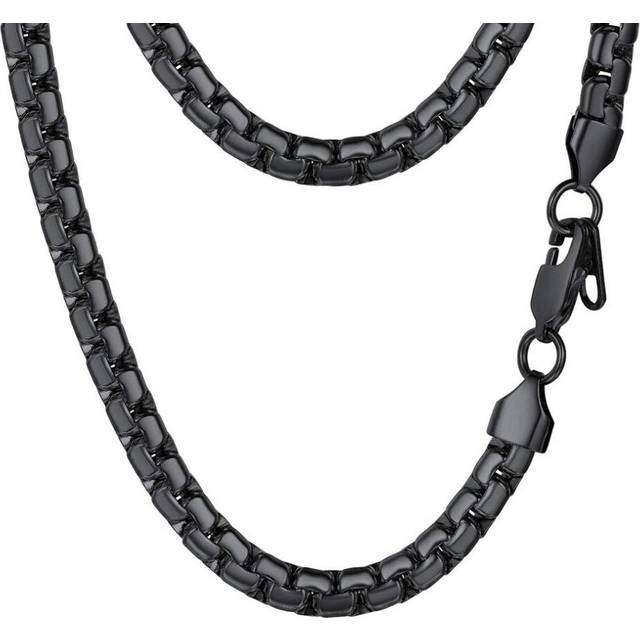 PROSTEEL Black Chain Necklace Women Men Jewelry Gift for Him Stainless