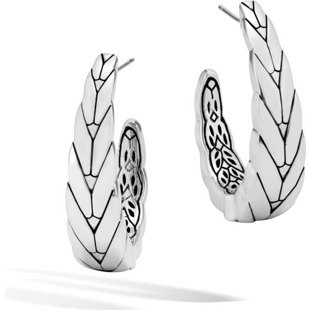 John Hardy Chain Silver J Hoops