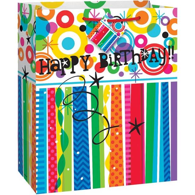 Rainbow Birthday gift Bag - 125 x 105  1 Pc