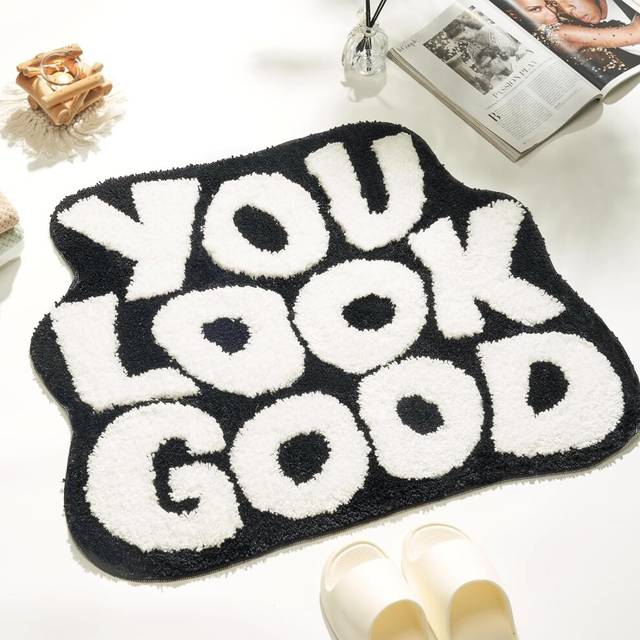 Large 78.74 cm x 60.96 cm You Look Good Bathroom Mat Cute Cool Bathroom Rug Fun Bathroom Decor Non-Slip Bathroom Rug