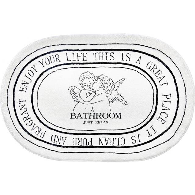 Black and White Bathroom Rug 50.8 x 81.28 cm Soft Absorbent Cute Bathroom Mat for Floor,Machine Washable Non-Slip Rug Shower Toilet Bathtub