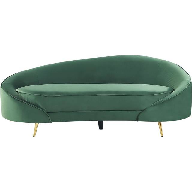 Beliani Velvet Sofa Emerlad Green Savar, Green
