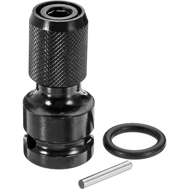 2Pcs 1/2 Inch Square To 1/4 Inch Hex Female Telescopic Socket Adapter Drill Chuck Converter Impact Driver