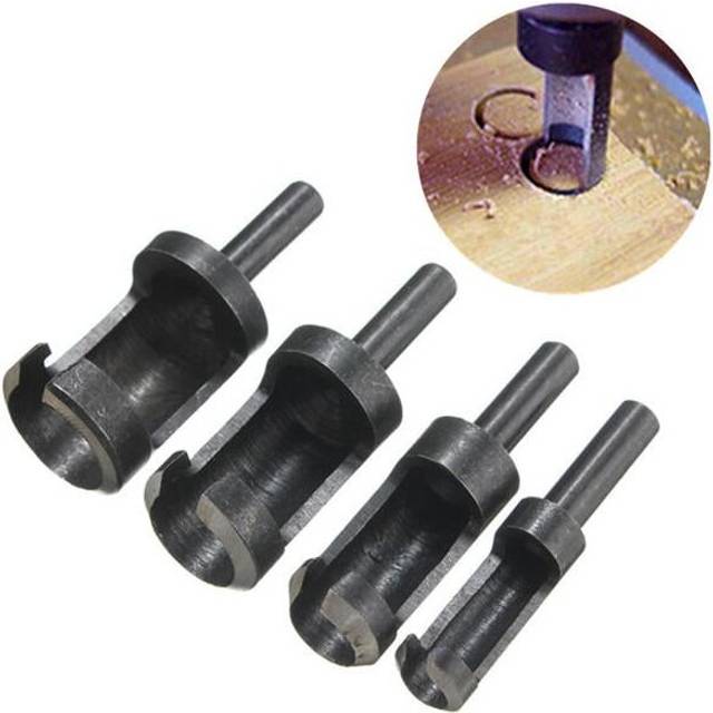 4pcs 6mm/10mm/13mm/16mm Wood Working Tenon Plug Cutters Hole Cutter Drill