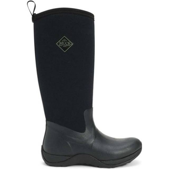 (6 UK, Black/Maroon) Muck Boots Unisex Arctic Adventure Pull On Wellington Boots