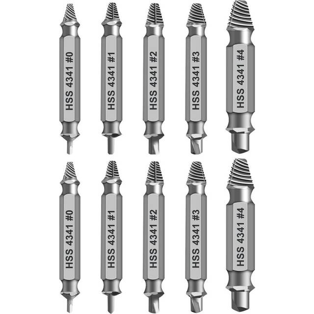 10 PCS Remover Damaged Screw Extractor 2In1 Drill Bit Broken Head Tool