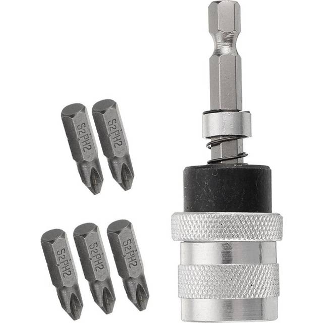 (B: 1 X Magnetic Nut Driver Adapter + 5 X PH2 Screwdriver Bits) 70mm Quick Release Bit Screwdriver Bit Frame Drill Screwdriver Quick-switch Lever Head