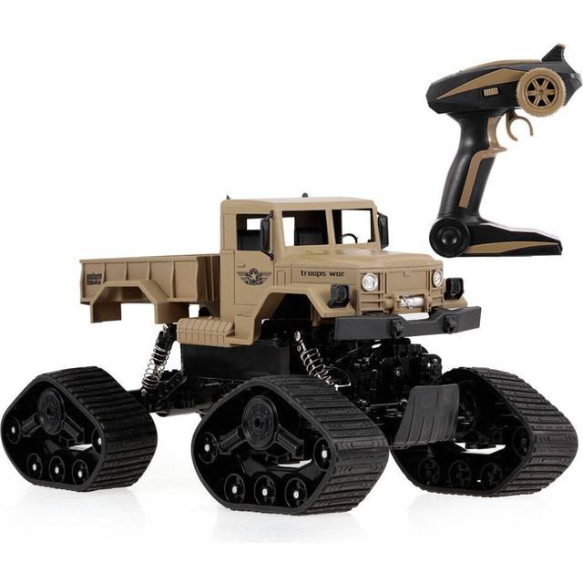(Yellow) 1/12 2.4G 4WD Off-road RTR RC Military Car Electric Snow Rock Crawler for Kids